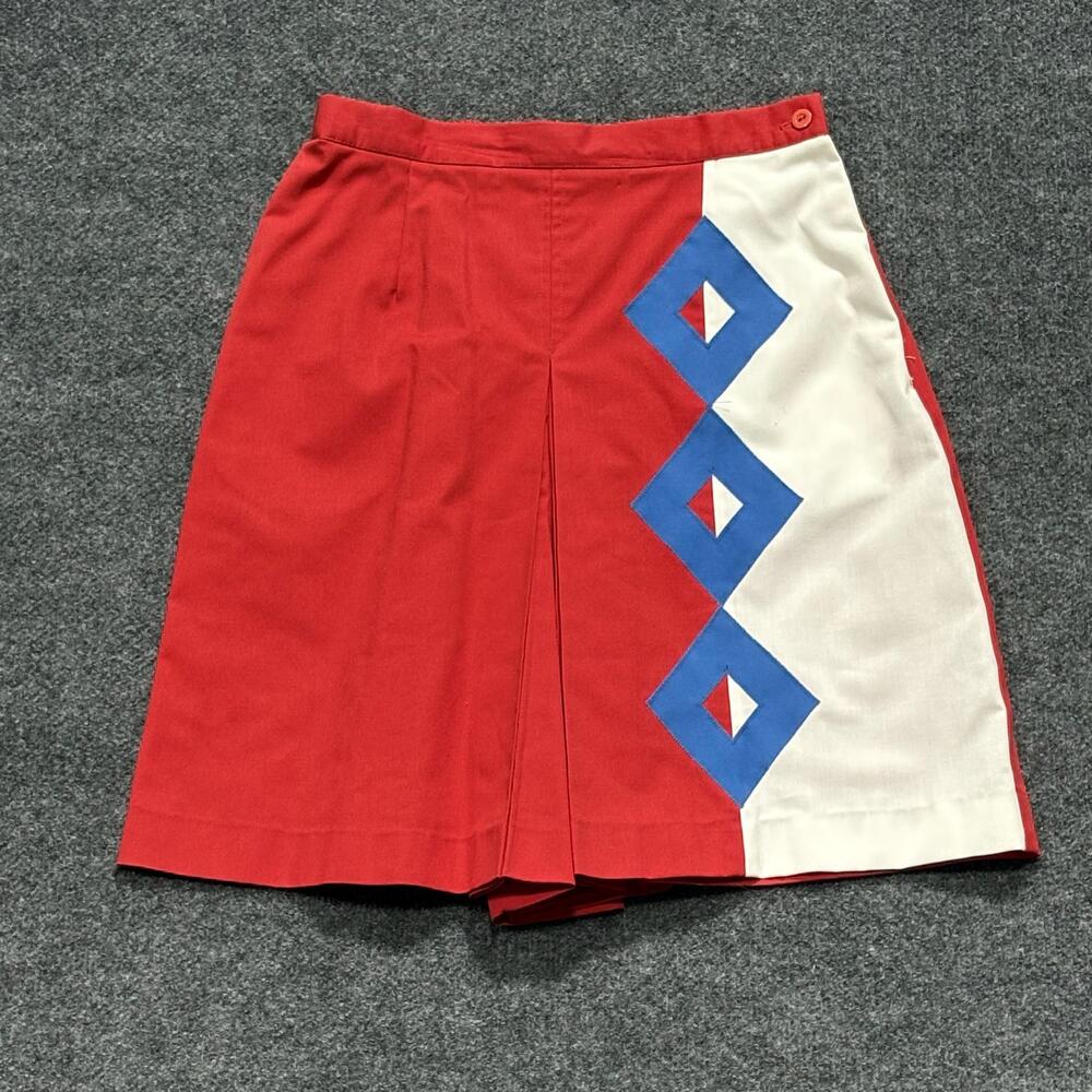 Vintage David Smith Shorts Womens 12 Multicolor Geometric Culotte Elastic Waist